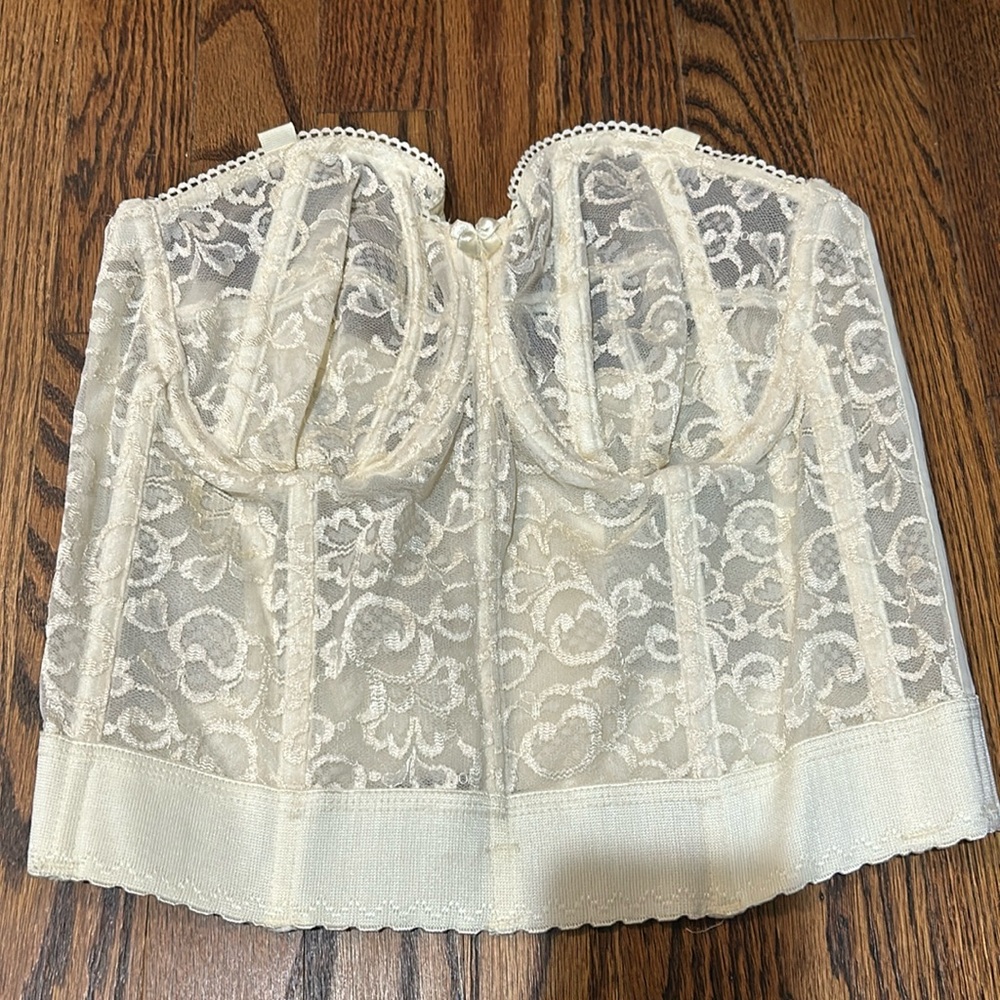 Goddess Ivory Lace Longline Bustier Corset